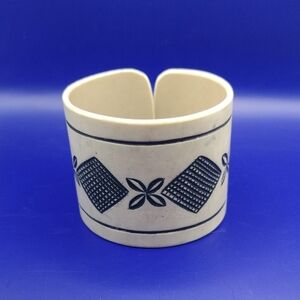 Hand-Carved PVC African Bangle Bracelet